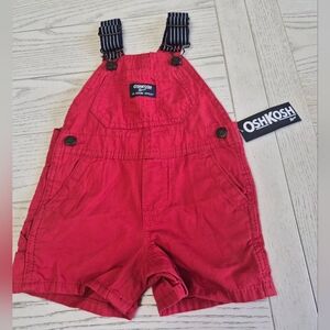 Baby Boy Red Overalls Oshkosh NEW 6M
